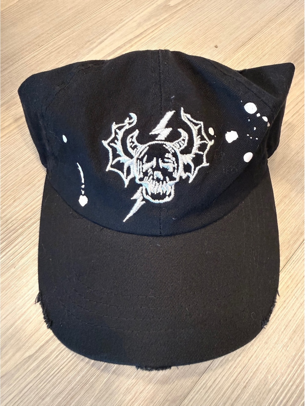 Stranger things Hellfire Club Black Baseball Cap Skull Embroidery